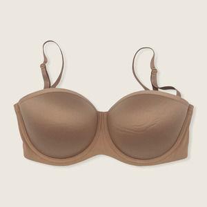 ThirdLove 24/7 Classic Strapless Lightly Lined Underwire Taupe Beige Bra 32F